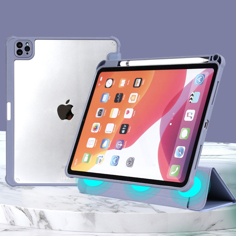 iPad Protective Case with Magnetic Detachment and Pencil Holder